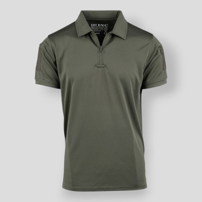 Polo tactique Quick Dry avec fermeture éclair - Ranger Green - 101 Inc