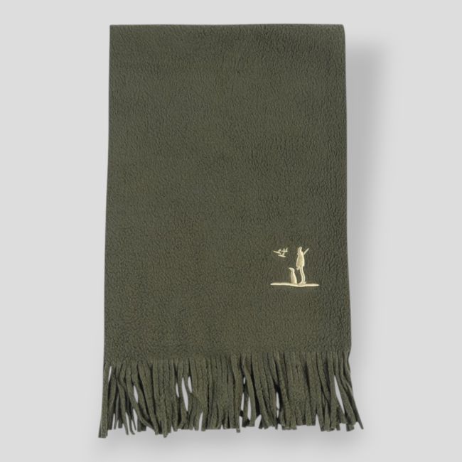 Szalik polarowy z haftowanym logo - Khaki - Percussion
