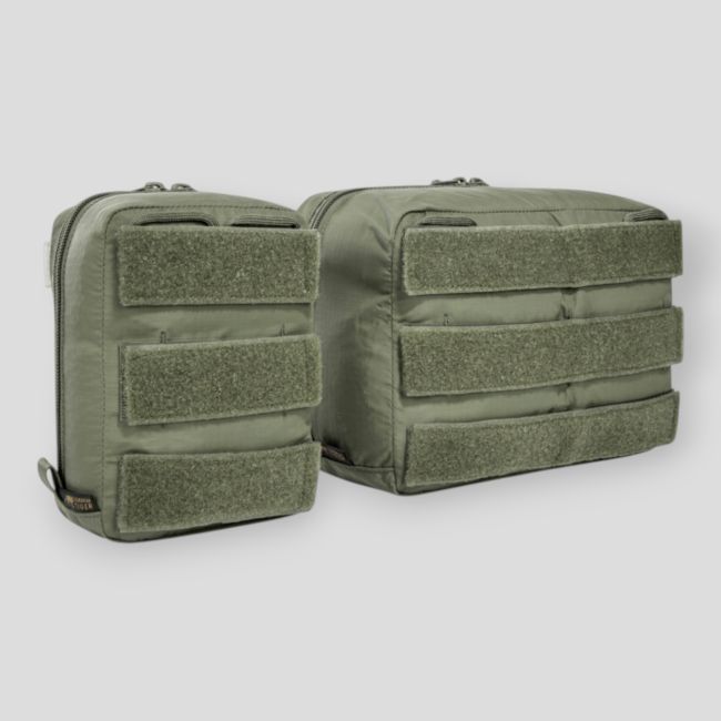 Conjunto de 2 bolsos multiusos com velcro - Verde Azeitona - Tasmanian Tiger