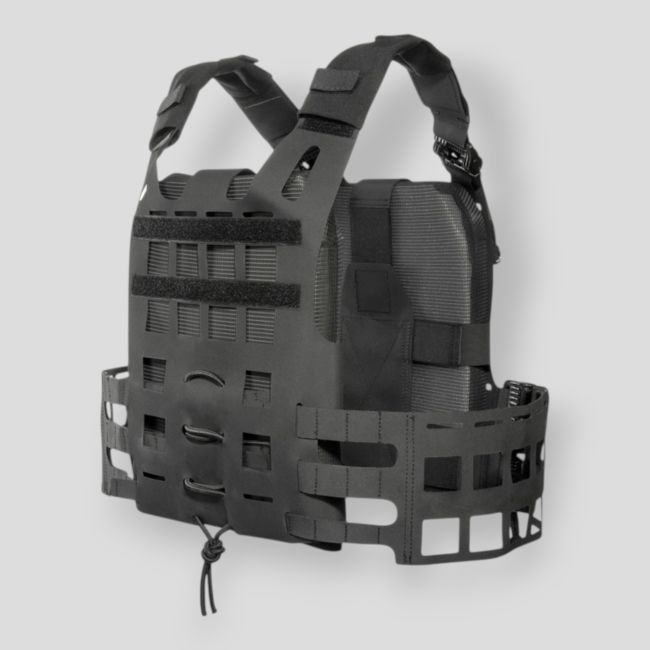 Plaatdrager vest met snelle ontkoppeling Skeleton Anfibia - Zwart - Tasmanian Tiger