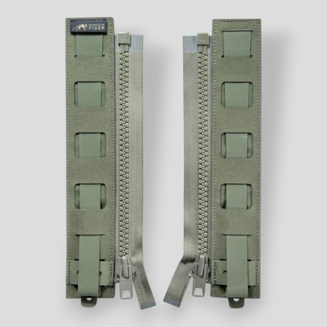 Set mit 2 modularen Reißverschlüssen für Plattenträger - Olivgrün - Tasmanian Tiger