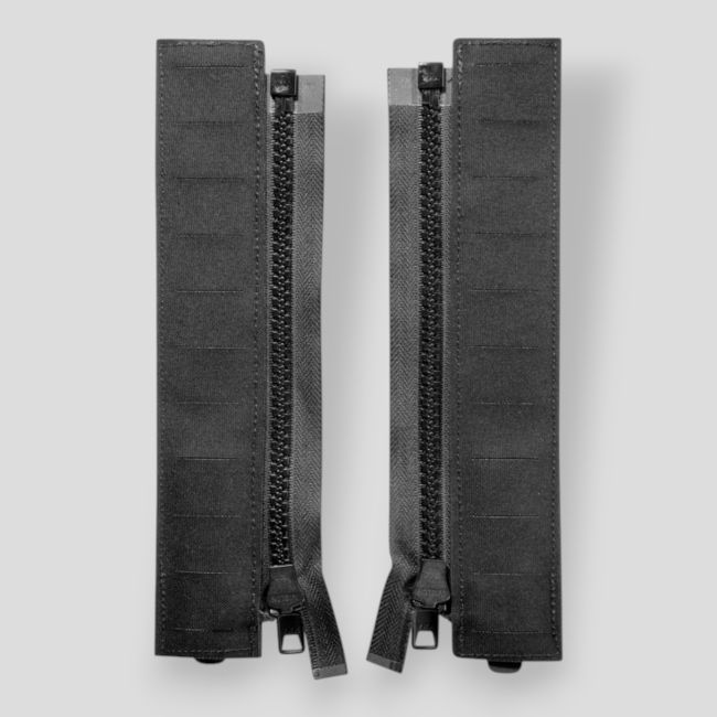 Set van 2 modulaire ritsen voor plaatdrager vest - Zwart - Tasmanian Tiger