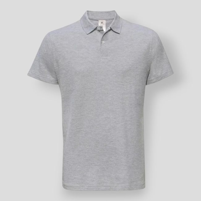 Polo in piqué tricot - Heather Grey - B&C