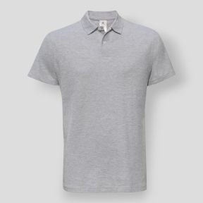 Polo in piqué tricot - Heather Grey - B&C