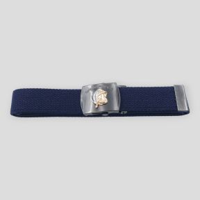 Stoffen riem met metalen gesp zilver gegraveerd Brandweer - Marineblauw - Patrol Equipement