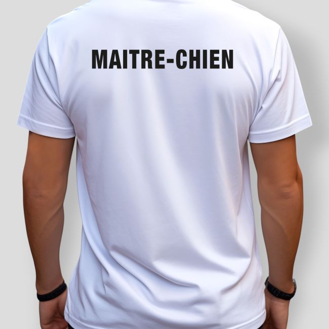 T-shirt sérigraphié Maître-Chien - Blanc - Patrol Equipement