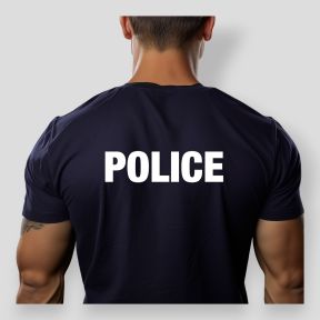 T-Shirt mit Siebdruck Polizei - Marineblau - Patrol Equipement