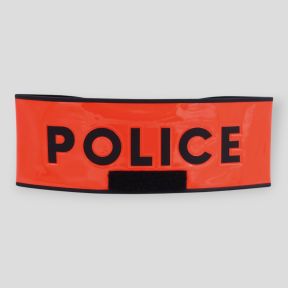 BRASSARD POLICE ORANGE AUTO-AGRIPPANT- Patrol Equipement