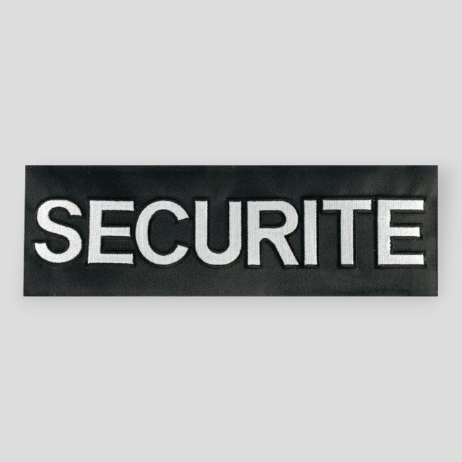 Geborduurd klittenband patch 13x4cm Sécurité - Zwart - Patrol Equipement