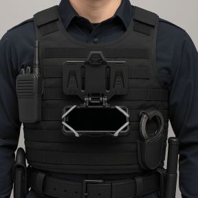 Soporte de teléfono Alpha para chaleco táctico Molle - Negro - Patrol Equipement