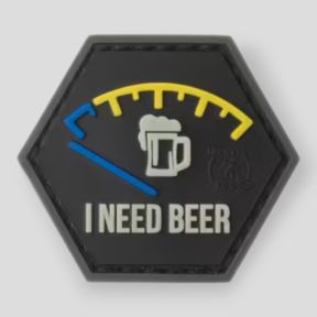 Naszywka PVC I Need Beer - Niebieski - JTG
