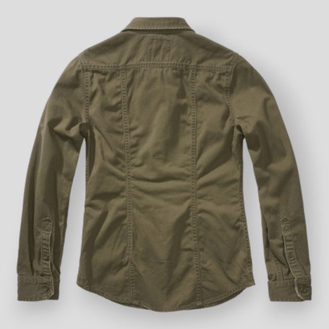 Chemise femme vintage manches longues olive - Brandit