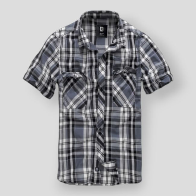 Chemise manches courtes noir/anthracite - Brandit