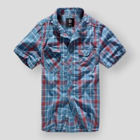 Chemise manches courtes rouge/bleu - Brandit
