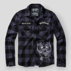 Chemise motorhead à carreaux gris/noir - Brandit