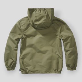 Kinder-Sommer-Windjacke mit Reißverschluss oliv - Brandit