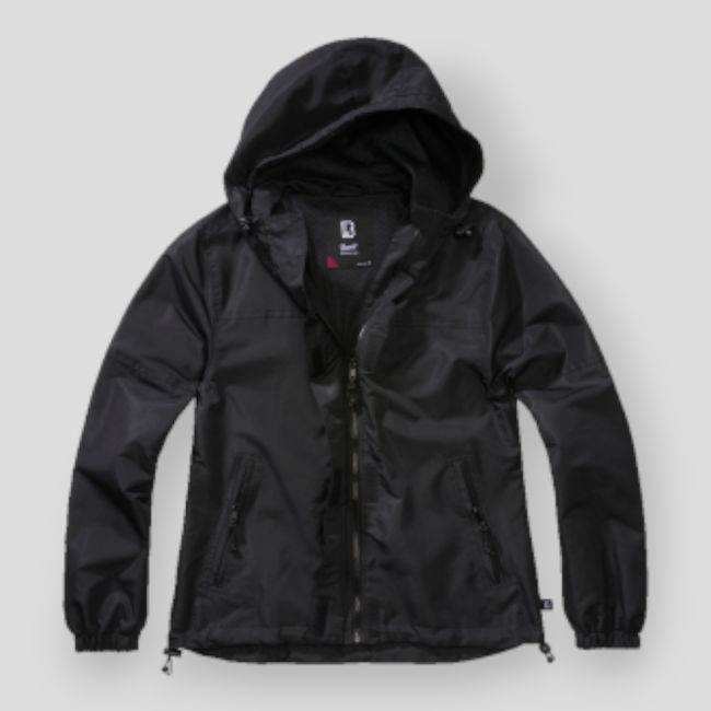 Coupe vent d'été femme zip noir - Brandit