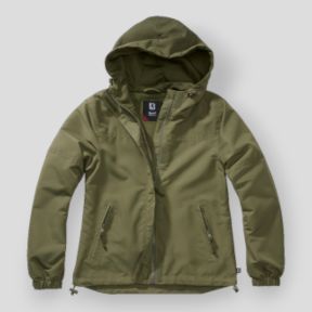 Dames zomer windbreaker met rits olijfgroen - Brandit
