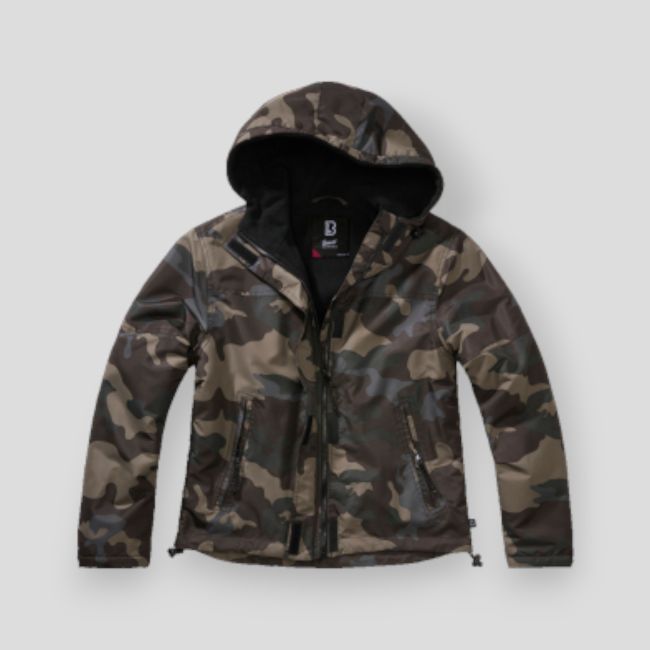 Damska kurtka wiatrówka z zamkiem darkcamo - Brandit