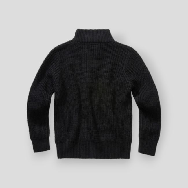 Kinder-Pullover mit Reißverschluss schwarz - Brandit