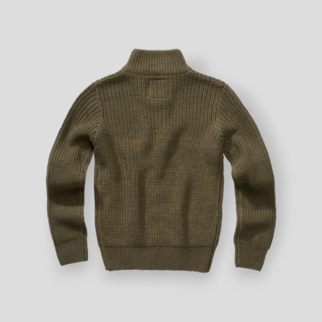Kinder-Pullover mit Reißverschluss oliv - Brandit