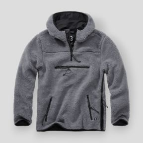 Sweat capuche zip polaire anthracite - Brandit