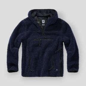 Fleece-Kapuzensweatshirt mit Reißverschluss marineblau - Brandit