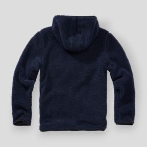 Fleece-Kapuzensweatshirt mit Reißverschluss marineblau - Brandit