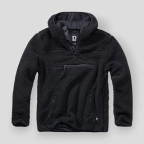 Sweat capuche zip polaire noir - Brandit