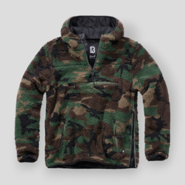 Sweat capuche zip polaire woodland - Brandit