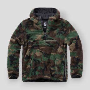 Bluza polarowa z kapturem na zamek woodland - Brandit