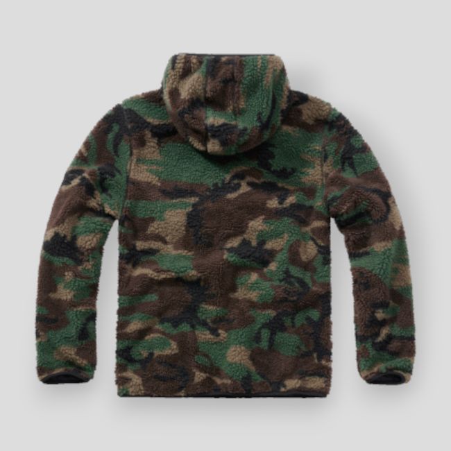 Fleece-Kapuzensweatshirt mit Reißverschluss woodland - Brandit
