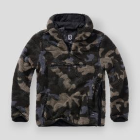 Sweat capuche zip polaire darkcamo - Brandit