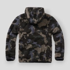 Sweat capuche zip polaire darkcamo - Brandit