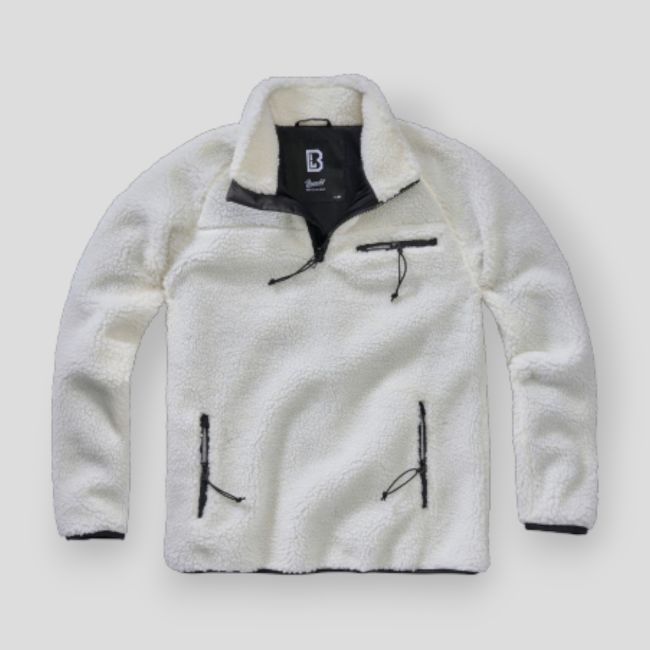 Fleece-Sweatjacke weiß - Brandit