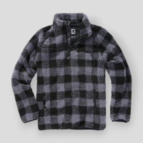 Fleece sweatshirt met rits zwart/grijs - Brandit