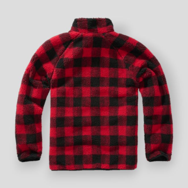 Fleece sweatshirt met rits rood/zwart - Brandit