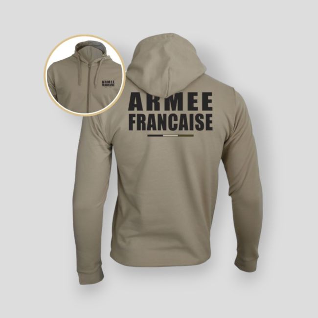 Sudadera con cremallera Armée Française BV - Light Sand - Summit Outdoor Lifestyle