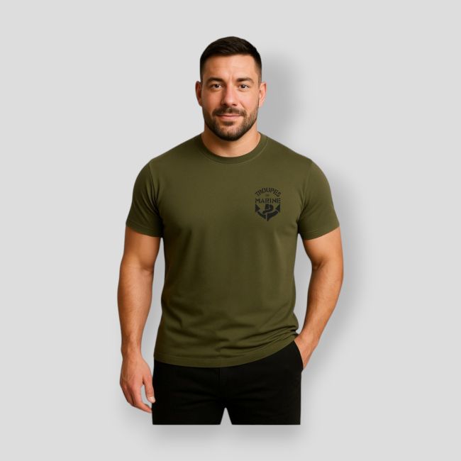 T-shirt 190g Marinetroepen - Kaki - Summit Outdoor Lifestyle