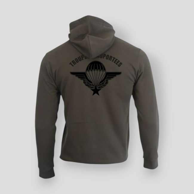Sweat-shirt zippé Troupes Aéroportées - Kaki - Summit Outdoor Lifestyle