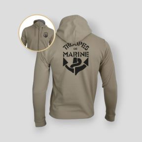 Sweatshirt com fecho de correr Tropas de Marinha - Light Sand - Summit Outdoor Lifestyle