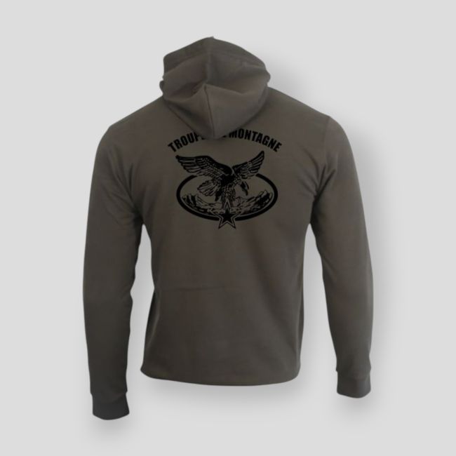 Sweat-shirt zippé Troupes de Montagne - Kaki - Summit Outdoor Lifestyle