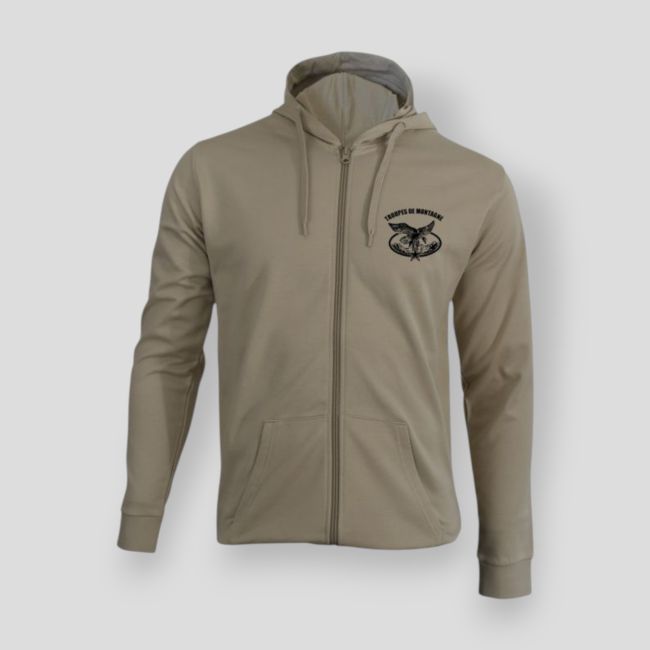 Sweat-shirt zippé Troupes de Montagne - Light Sand - Summit Outdoor Lifestyle