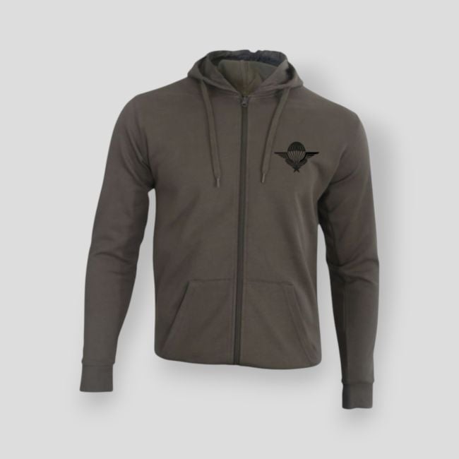 Sudadera con cremallera Tropas Aerotransportadas Francia - Caqui - Summit Outdoor Lifestyle