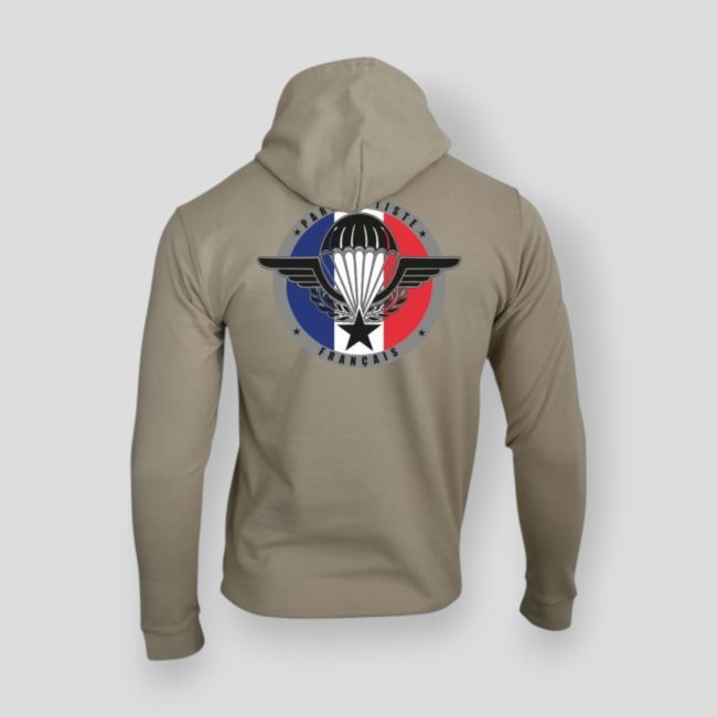 Sweat-shirt zippé Troupes Aéroportées France - Light Sand - Summit Outdoor Lifestyle