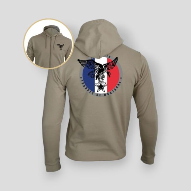 Sudadera con cremallera Tropas de Montaña Francia - Light Sand - Summit Outdoor Lifestyle