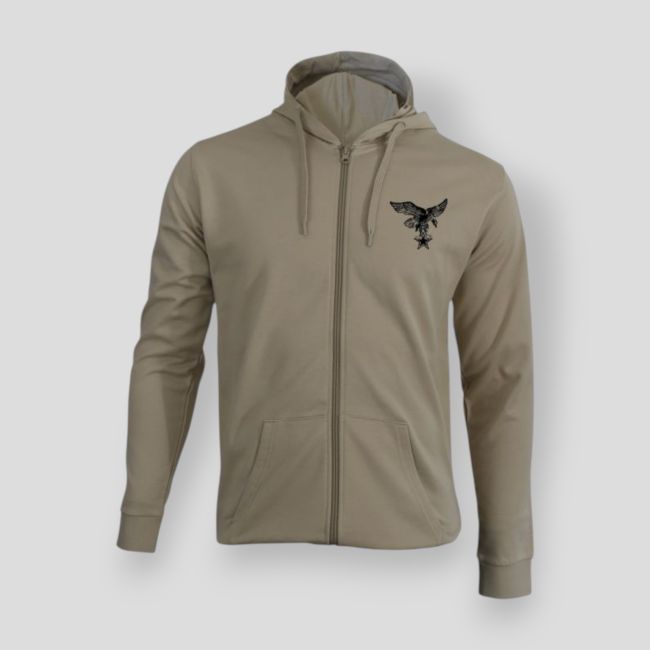 Sweat-shirt zippé Troupes de Montagne France - Light Sand - Summit Outdoor Lifestyle