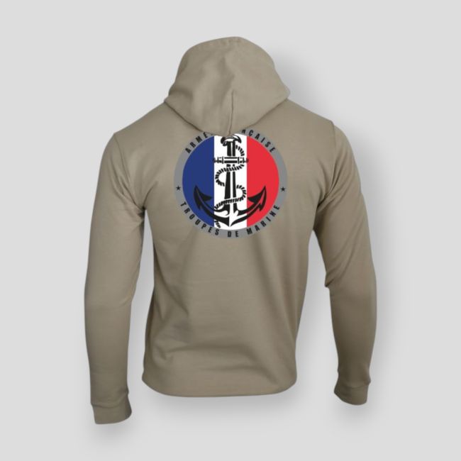 Sudadera con cremallera Troupes de Marine France - Light Sand - Summit Outdoor Lifestyle