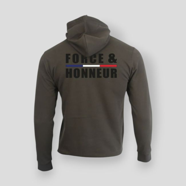 Bluza z zamkiem Force & Honeur Liseré - Khaki - Summit Outdoor Lifestyle