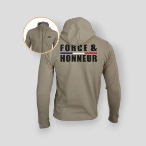 Sweatshirt met rits Force & Honeur Liseré - Light Sand - Summit Outdoor Lifestyle